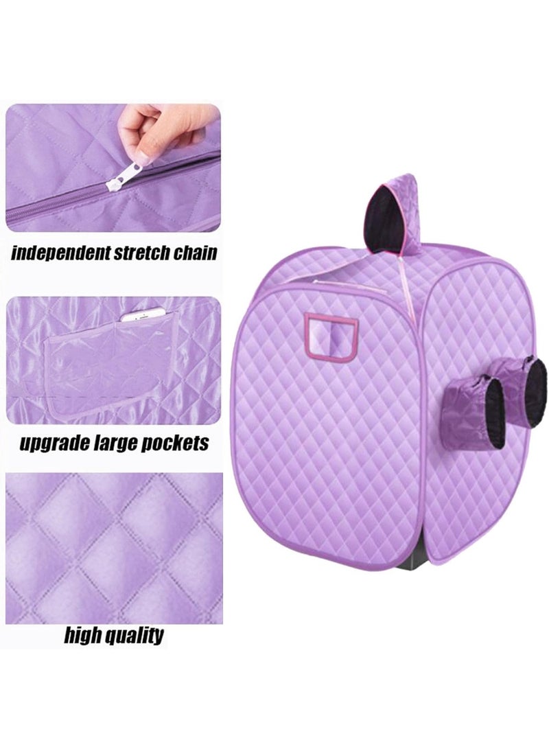 منزل الغابة ساونا لشخصين ، صندوق ساونا ، منزل بخار محمول قابل للطي ، غرفة سبا خيمة شخصية ، صندوق كابينة مولد ساونا مع قدر بخاري لفقدان الوزن المنزلي - Image 3