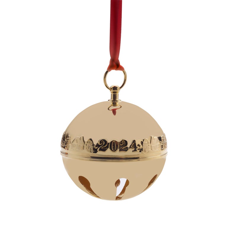 Wallace 2024 Gold Plated Sleigh Bell Ornament 35th Edition - Image 3