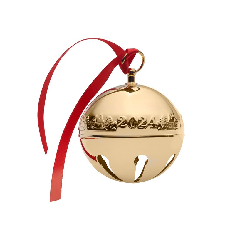 Wallace 2024 Gold Plated Sleigh Bell Ornament 35th Edition - Image 1