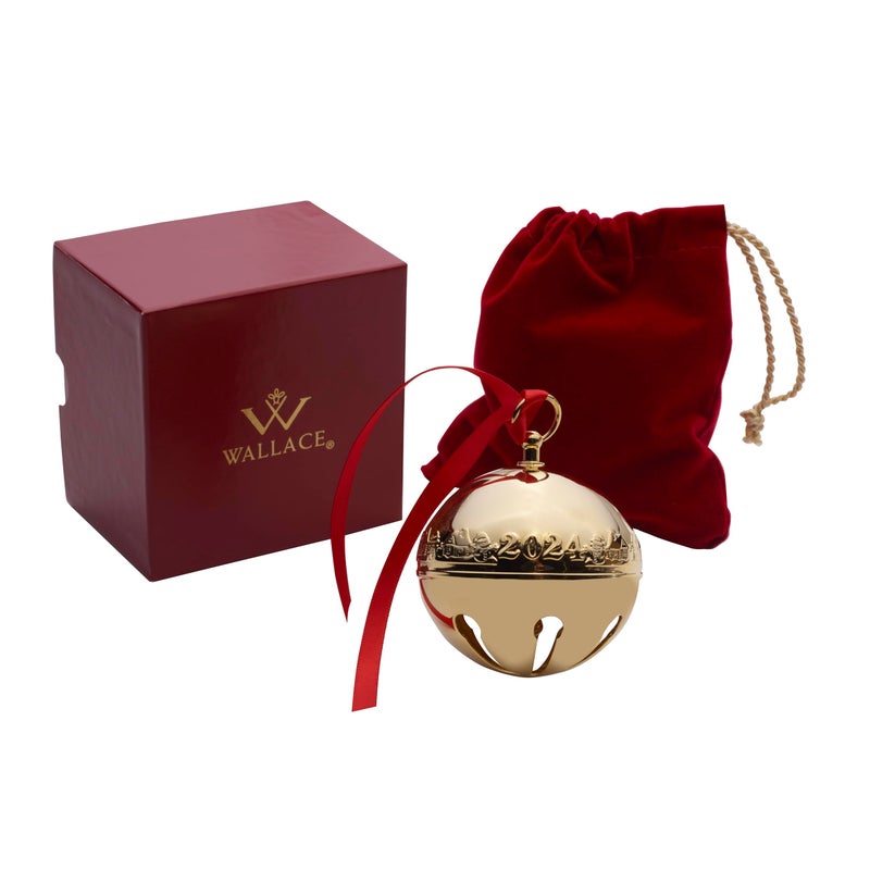 Wallace 2024 Gold Plated Sleigh Bell Ornament 35th Edition - Image 4