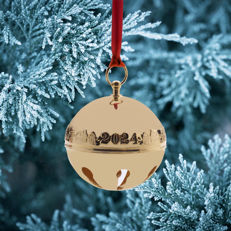 Wallace 2024 Gold Plated Sleigh Bell Ornament 35th Edition - Image 2