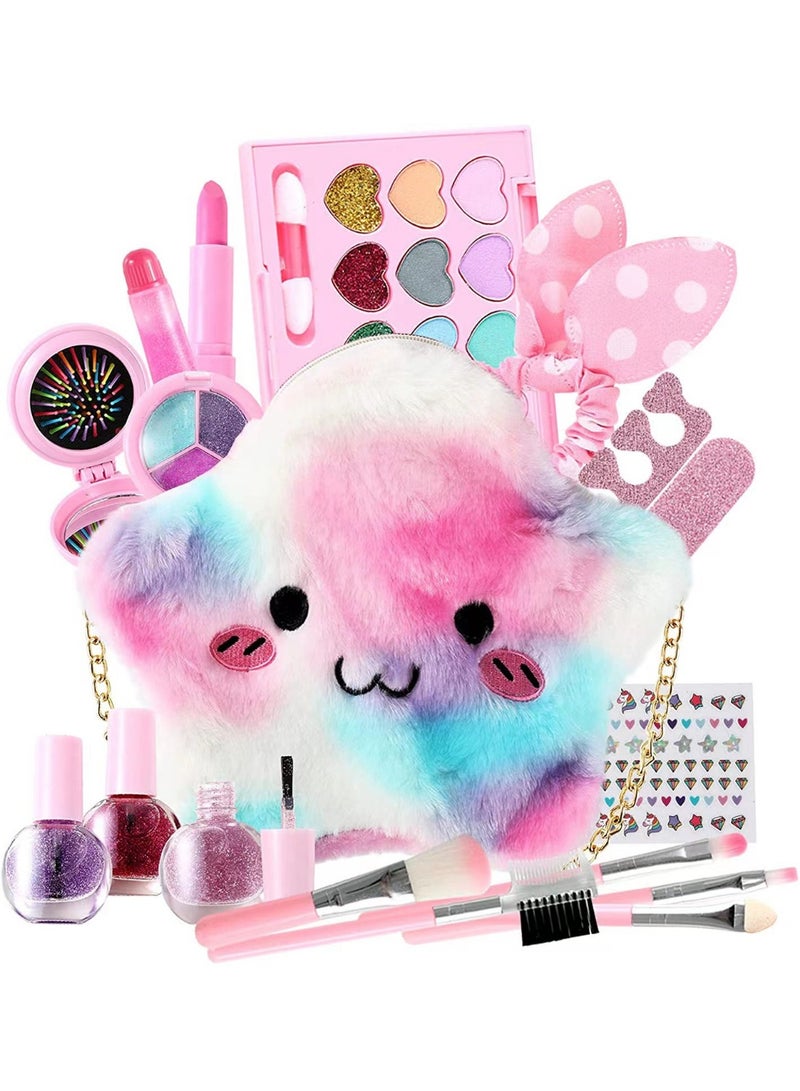 Kids' makeup set for girls, washable makeup for girls, realistic makeup set for toddlers, safe dress-up toys for girls and princesses, birthday gift for girls aged 4, 5, 6, 7, 8, and 9 - Image 1