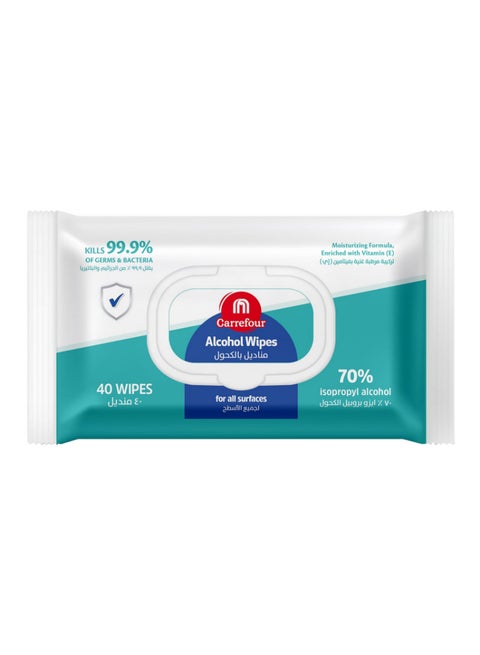 Carrefour Bio All Surface Alcohol 40 Wipes Best Price UAE
