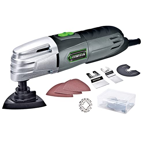 Genesis GMT15A 1.6 Amp Multi-Purpose Oscillating Tool and 19-Piece Universal Hook-And-Loop Accessory Kit with Storage Box - Image 1