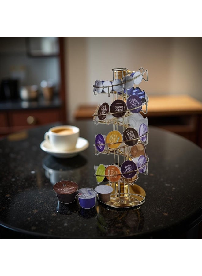 دي إل سي  حامل كبسولات قهوة واسبرسو حلزوني يحمل من 30 الى 50 كبسولة - Image 1