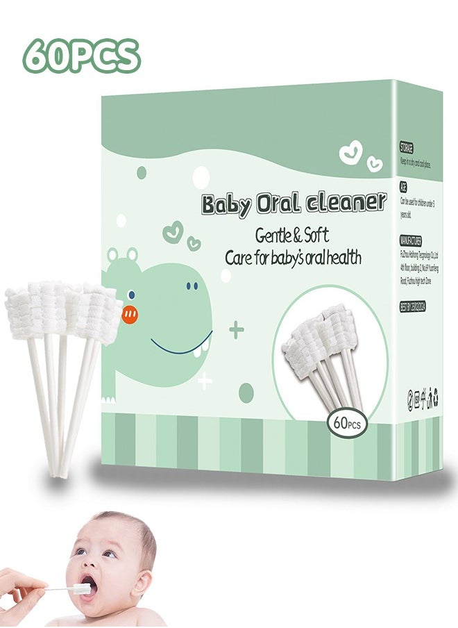 Super ZYouth 60PCS Baby Tongue Cleaner, Newborn Oral Cleaner, Infant Toothbrush, Mouth Cleaner for 0-36 Months Baby  - Image 1