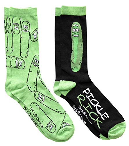 Hyp Rick and Morty Pickle Rick Men's Casual Crew Socks 2 Pair Pack - Image 3