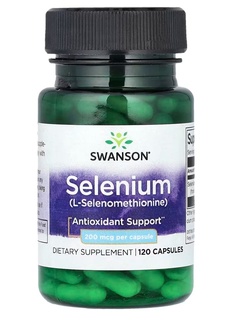 Swanson, Selenium, 200 mcg, 120 Capsules