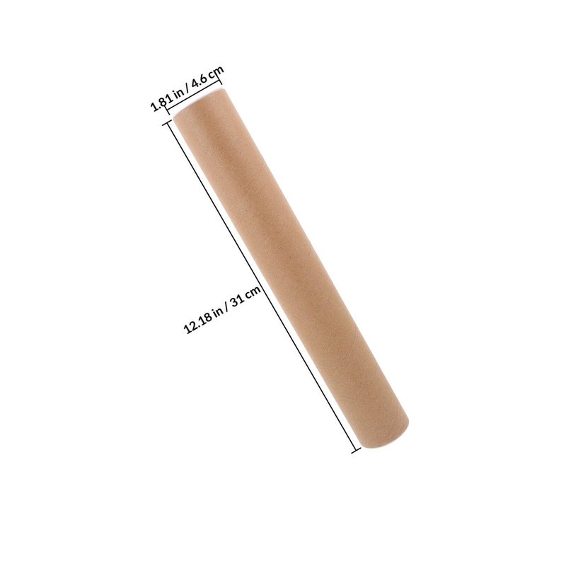 Reusable Kraft Paper Mailing Tubes 1 5 Inch X 12 Inch With Caps 10 Pack For Posters Artwork Storage - Image 3