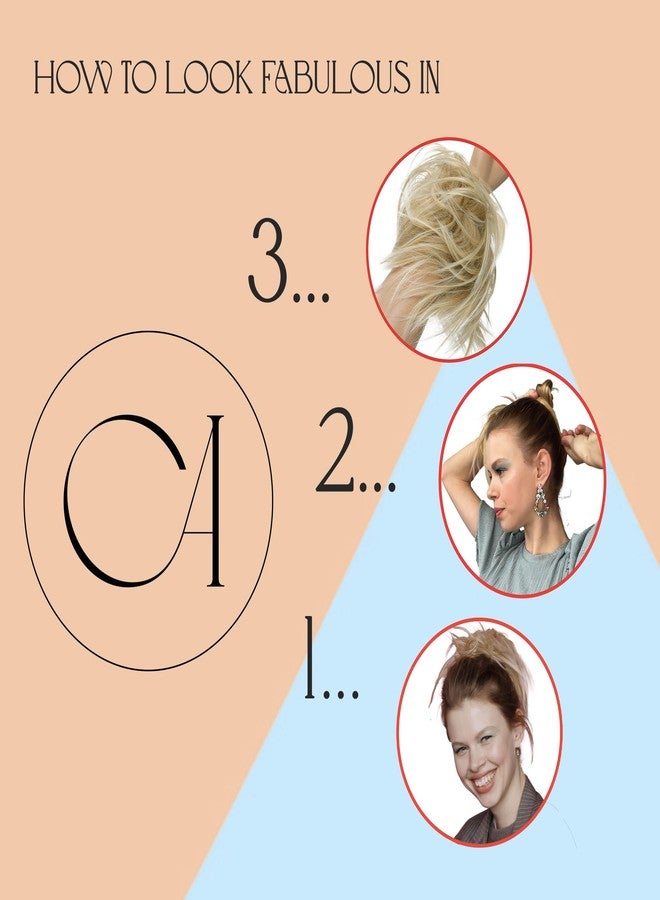 CAISHA Small Scrunchy Updo Hairpiece Ponytail Extensions Hair Tie White Blonde HG4a - Image 3