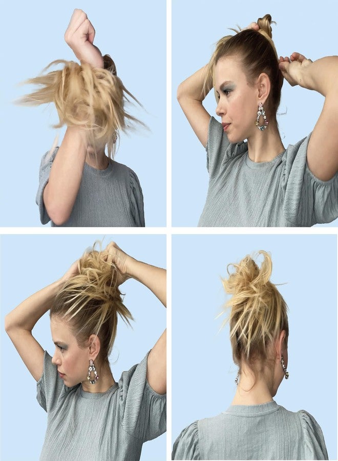 CAISHA Small Scrunchy Updo Hairpiece Ponytail Extensions Hair Tie White Blonde HG4a - Image 5