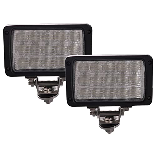 Lightronic 4x6 inch Rectangular Off-Road LED Work Light, Super Bright 6000K Cool-White, Wide Flood Beam for Trucks & Tractors, Plug & Use DT Connector, IP68 Waterproof/Dustproof, 12V/24V DC, 2-Pack - Image 3
