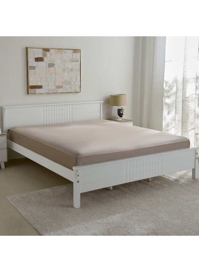 Home Box Opulent Luxe Cotton Solid Queen Fitted Sheet - 150x200+40 cm - Image 5