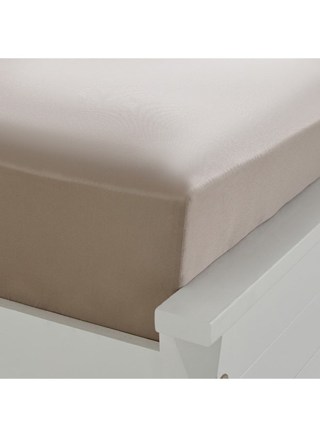 Home Box Opulent Luxe Cotton Solid Queen Fitted Sheet - 150x200+40 cm - Image 2