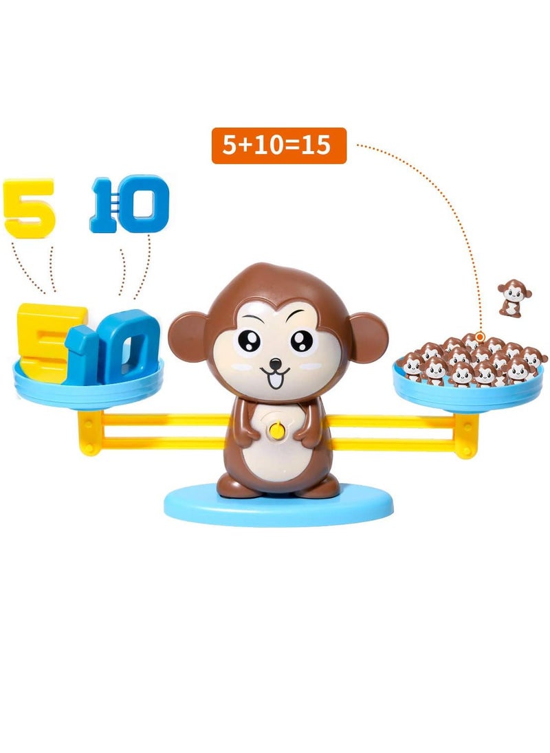 Generic - Monkey Balance Maths Cards, Number Blocks, Early Development Activity, Educational Toys, Counting Game, Maths Games for Boys and Girls from 3 Years - Image 1