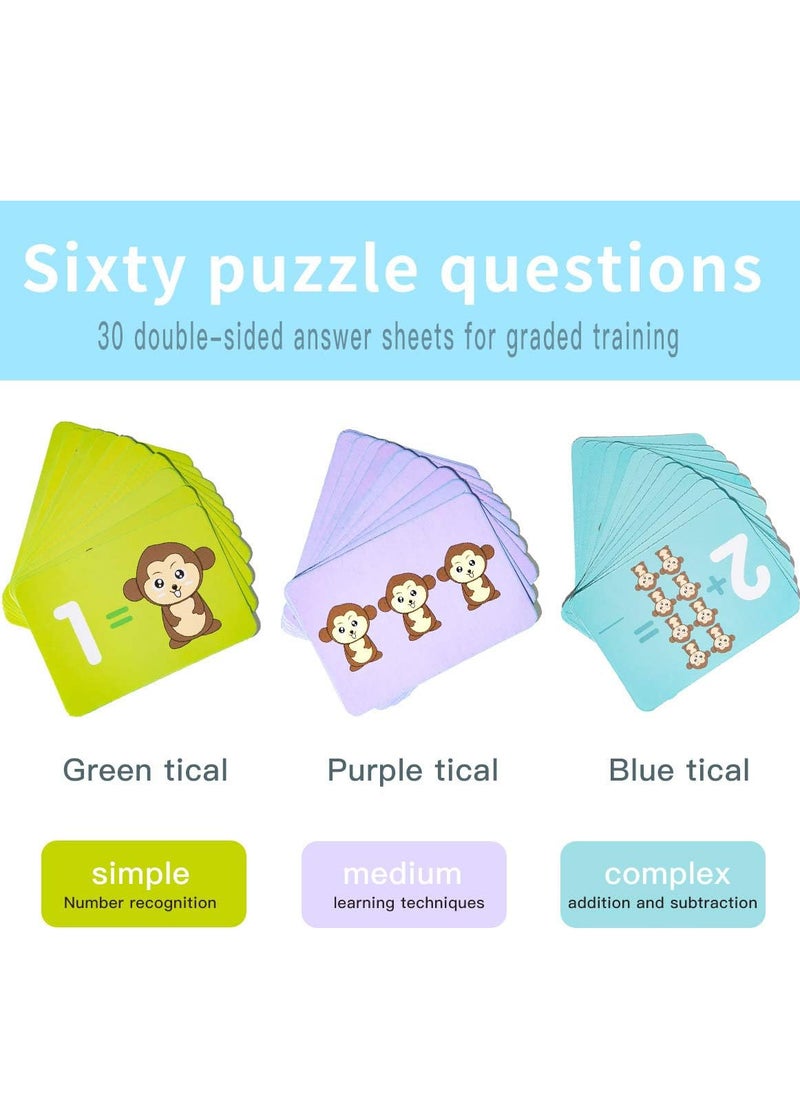 Generic - Monkey Balance Maths Cards, Number Blocks, Early Development Activity, Educational Toys, Counting Game, Maths Games for Boys and Girls from 3 Years - Image 1