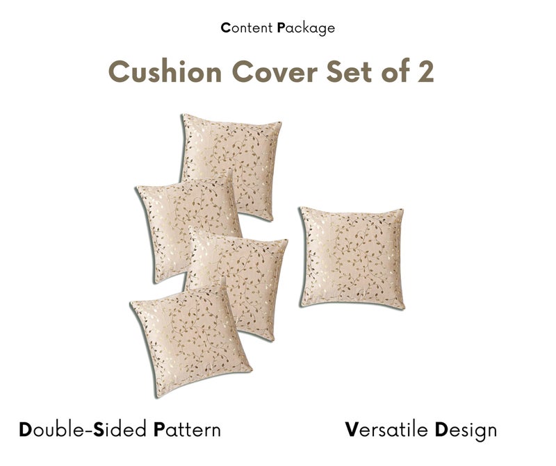 RD TREND® Premium Velvet Cushion Covers Set of 5 | Soft Decorative Throw Pillow Covers for Sofa, Bed & Living Room | Cushion Cover 16 inch x 16 inch (40x40 cm) Cream Caramel - Image 5