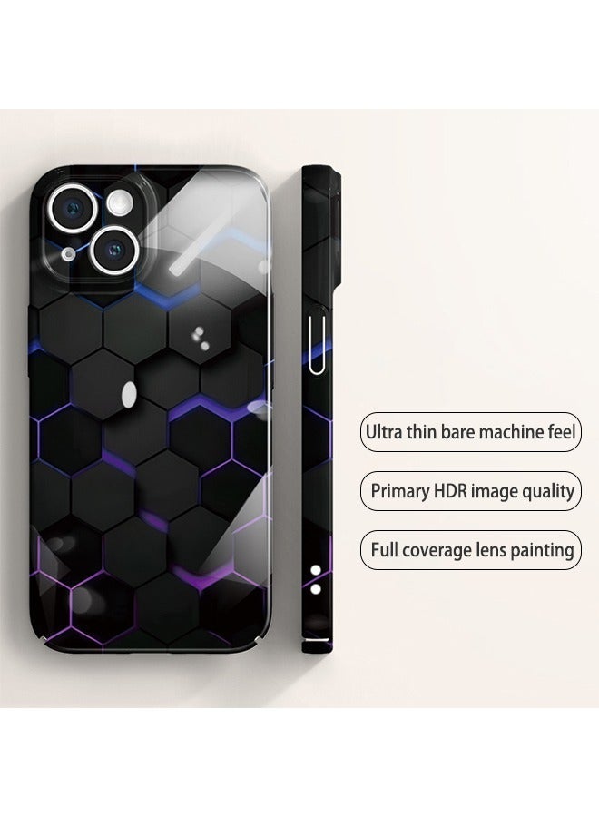 X-level Mobile Phone Case for iPhone 15 with Color Airbrush Process All-Inclusive PC Hard Back Cover Anti-Wear Anti-Shock Anti-Fingerprints Slim and Lightweight Phone Skin - Image 2