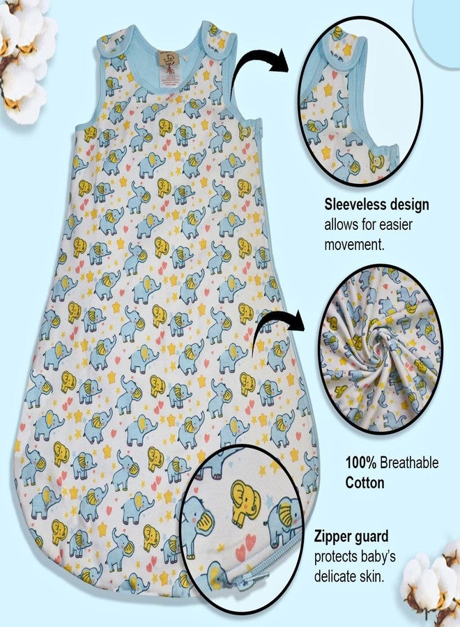 Adhigams Baby Sleeping Bag 0-6 Months | Soft Cotton Sleep Sack with 2-Way Zipper | Arms-Free Wearable Blanket for Newborns - Image 4