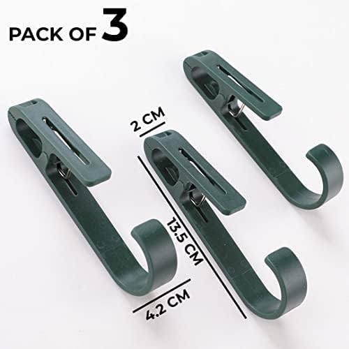 Kuber Industries Multipurpose Bar Hooks & Pins for Laundry, Kitchen, & Wardrobe durable, Strong Grip|Easy to Use|77024(g)|Pack of 6|Green - Image 2