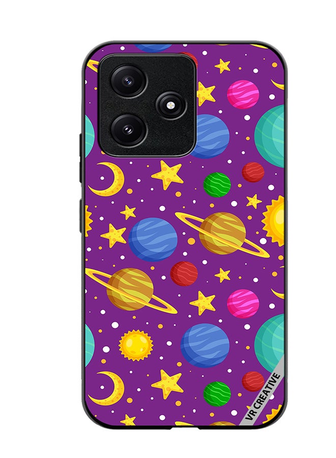 VR CREATIVE Protective Case Cover For Xiaomi Poco M6 Pro 5G Celestial Bodies Seamless Pattern Design Multicolour - Image 1