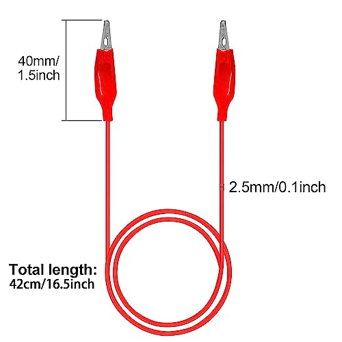 Romeda 20 PCS Alligator Clips Electrical, 5-Color 21.5inch Test Leads with Alligator Clips, Stamping Jumper Wires for Electrical Testing, Circuit Connection, Experiment - Image 2
