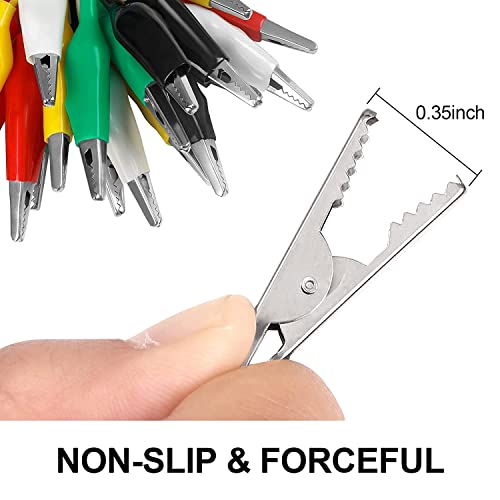Romeda 20 PCS Alligator Clips Electrical, 5-Color 21.5inch Test Leads with Alligator Clips, Stamping Jumper Wires for Electrical Testing, Circuit Connection, Experiment - Image 4