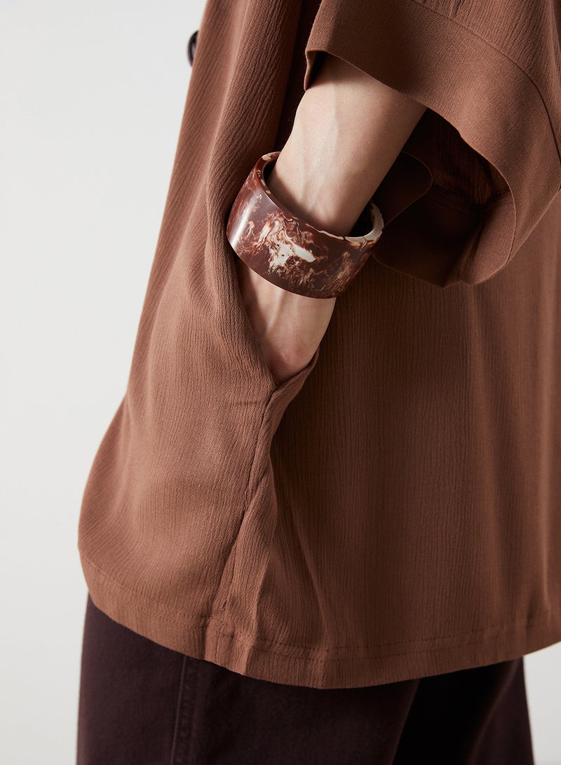 LC WAIKIKI Shawl Collar Textured Oversize Women's Kimono - Image 4