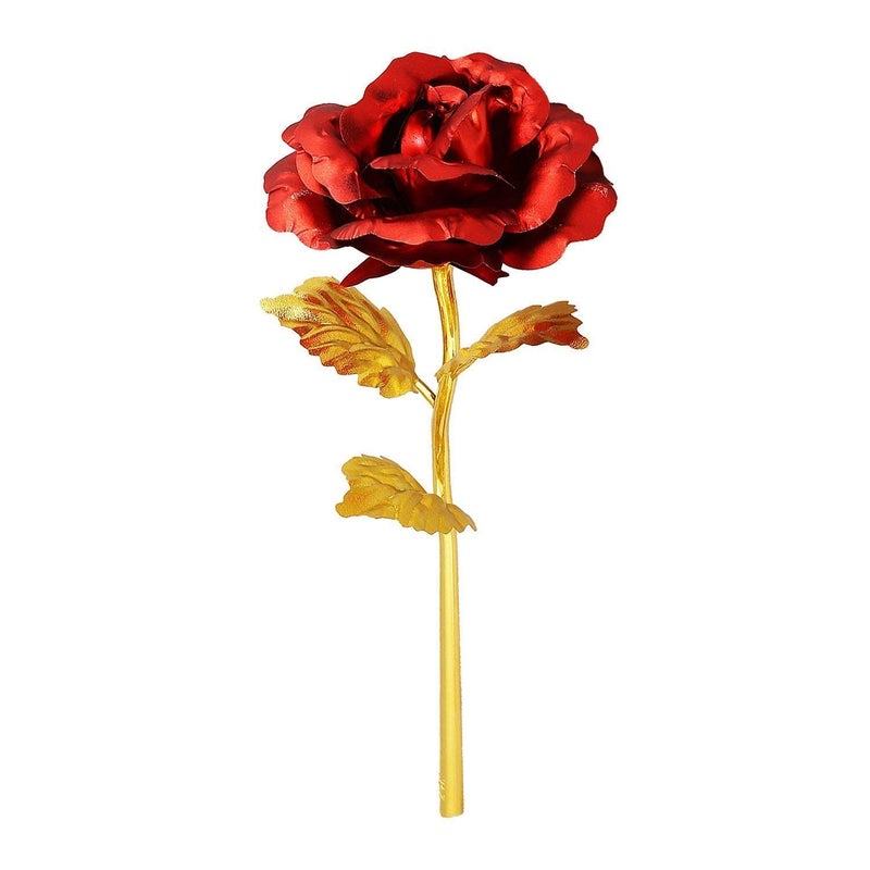 Lavanaya Silver Lavanaya Silver 22K Gold Rose with Love Stand and Gift Box Romantic Dcor Accent Ideal Gift for Special Occasions Pack of 1 Size 10 inches - Image 5