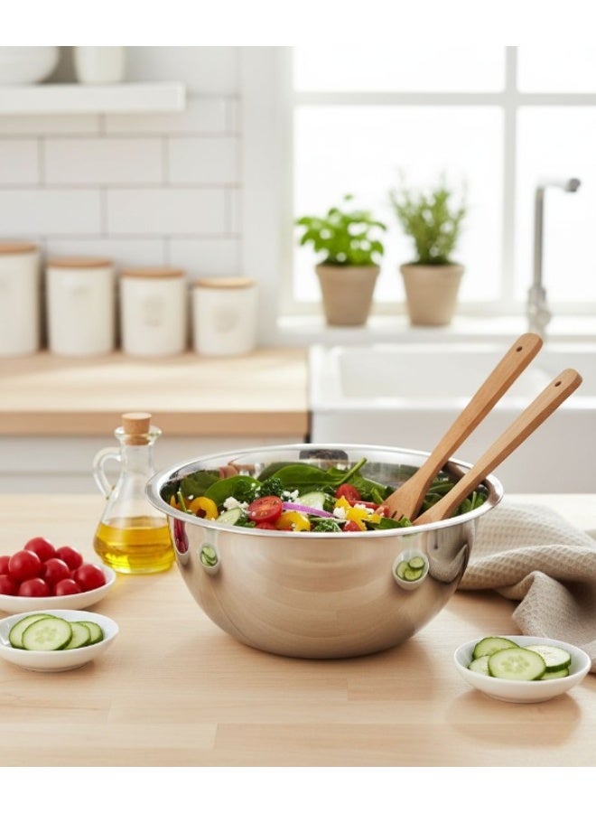 Sweet Home Stainless Steel Round Basin – 20 cm | Durable Food-Grade Mixing & Washing Bowl for Kitchen Use - Image 4