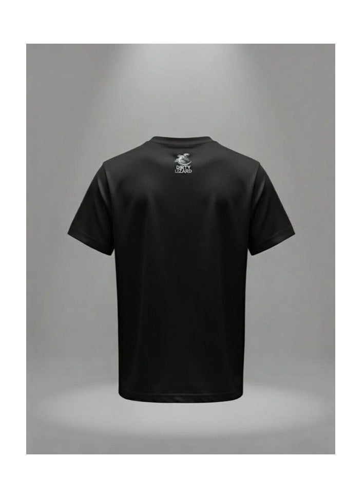 Dirty Lizard Black printed t-shirt with Street wear image 100% cotton 23 - Image 2