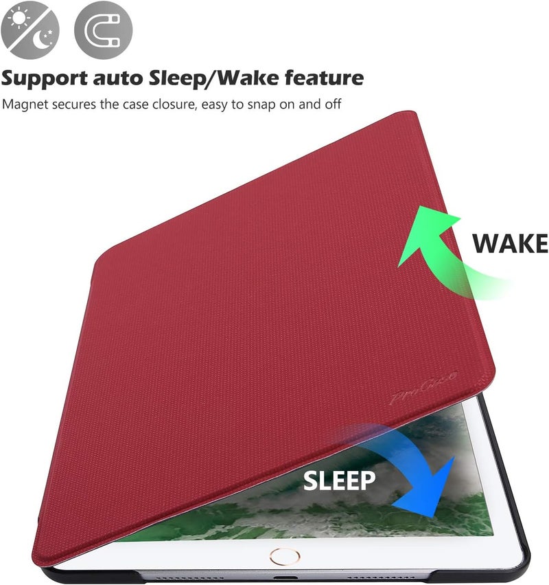 Procases Ipad Air 3 10.5" 2019 / Ipad Pro 10.5 2017 Case, Slim Stand Protective Folio Case Smart Cover For Ipad Air 10.5" 3Rd Gen 2019 / Ipad Pro 10.5" 2017 -Red - Image 3