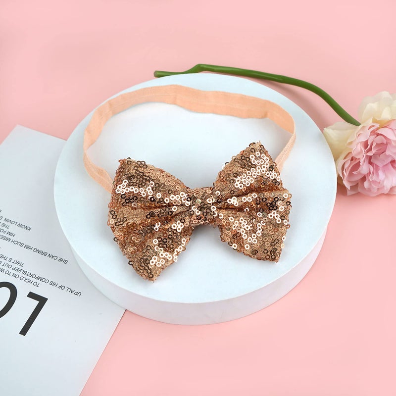 CellElection سلسلة CellElection 15 قطعة من أربطة رأس الفتيات الصغيرات 4 بوصة مع بريق لامع ورقائق لامعة - Image 4