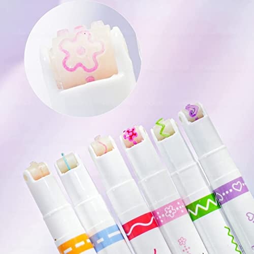 HUBTURE Linear Color Pen Highlighter Pen Set Line Markers Colors For Adults&Kids,Roller Line Marker Pen,School Stationery Kit,Roller Line Markers For Drawing,Journaling,Scrapbooking,Green - Image 4