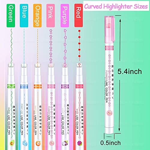 HUBTURE Linear Color Pen Highlighter Pen Set Line Markers Colors For Adults&Kids,Roller Line Marker Pen,School Stationery Kit,Roller Line Markers For Drawing,Journaling,Scrapbooking,Green - Image 3