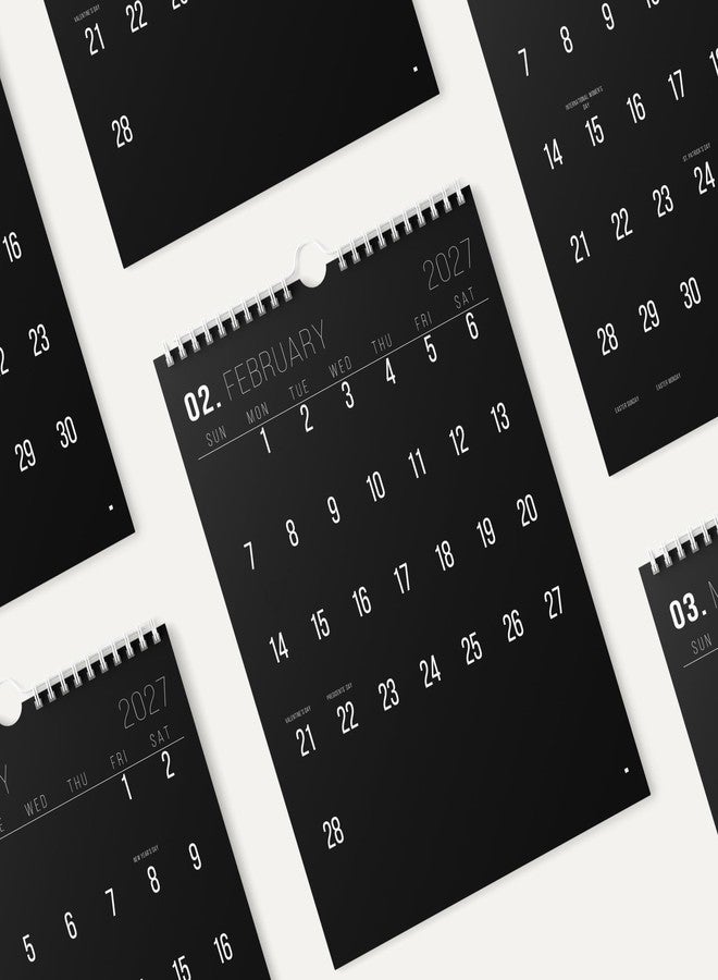 Karto Wall Calendar 2026 - Vertical 11x17 inch January 2026 to June 2027 - Boost Your Productivity and Easy Planning with the Aesthetic Monthly Calendar - All Black - Image 4