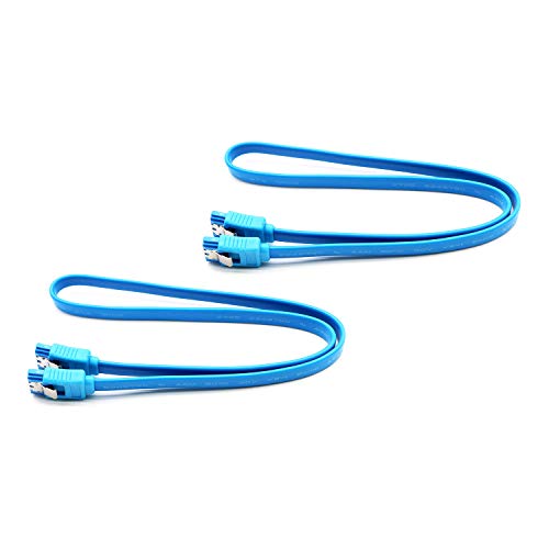 SAISN HDD SSD Mounting Bracket 2.5 to 3.5 Adapter Hard Drive Holder (Single Drive, 2 Pack + Blue SATA III Cables) - Image 2