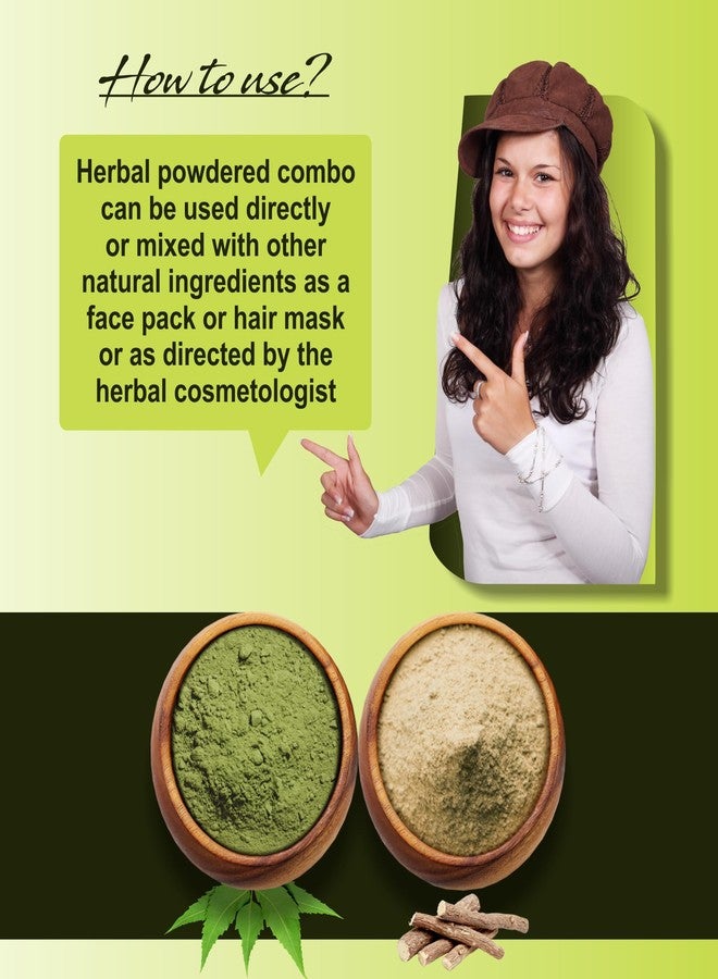 IYUSH Herbal Ayurveda Neem Powder and Mulethi Powder - 100gm each For Face And Hair Nourishment - Image 4