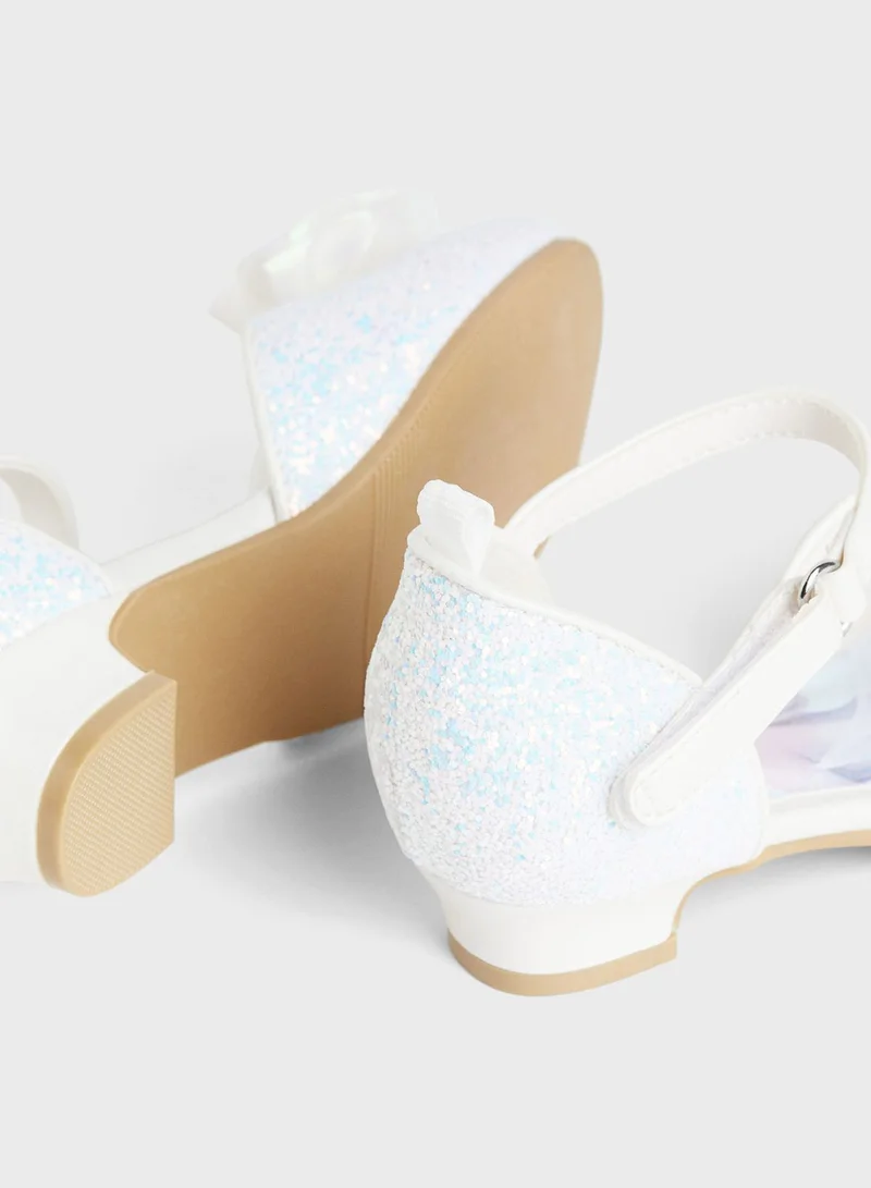 H&M Kids Glittery Floral Applique Sandals