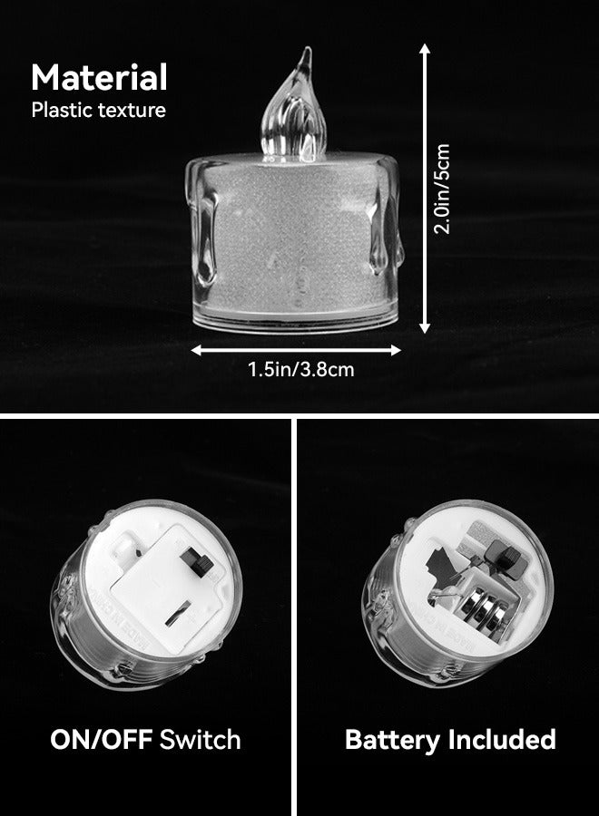 Tersely 24-Pack Gold Flameless LED Tea Lights Realistic Battery Operated Votive Candles for Diwali, Weddings, & Festivals Ideal for Table Decorations and Celebrations - Warm White - Image 2