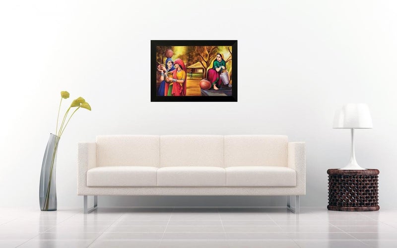 SAF paintings Rajasthani Large Figurative Painting (35 x 3 x 50 cms, Large Painting) SANFAA6188 - Image 2