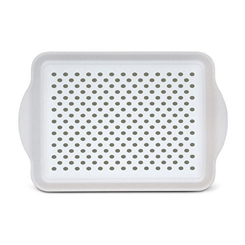 Freelance Anti Slip Serving Tray - 40.2 x 27 cm - White - Non-Slip Rubber Surface, Break-Resistant - Versatile Anti Skid PP Plastic Kitchen & Dining/Coffee Table Trays for Breakfast/Food/Tea - Image 1