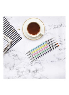 ORiTi 5-Piece Double Ended Manicure Nail Art Dotting Pen Liner Brush  - Image 5