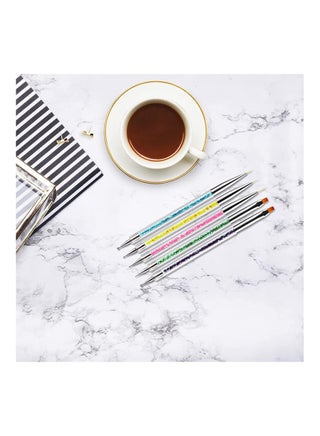 5-Piece Double Ended Manicure Nail Art Dotting Pen Liner Brush - view 5