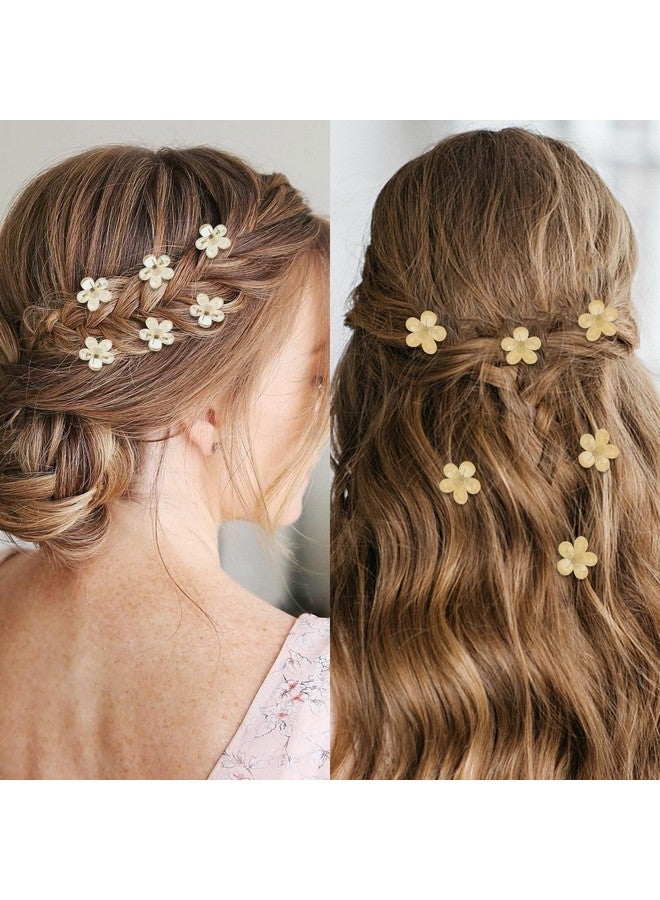 ANBALA 20 Pcs Mini Hair Clips For Women Flower Claw Clips For Girls Cute Clips For Thin Thick Curly Hair Black Brown Clear Hair Clips - Image 3