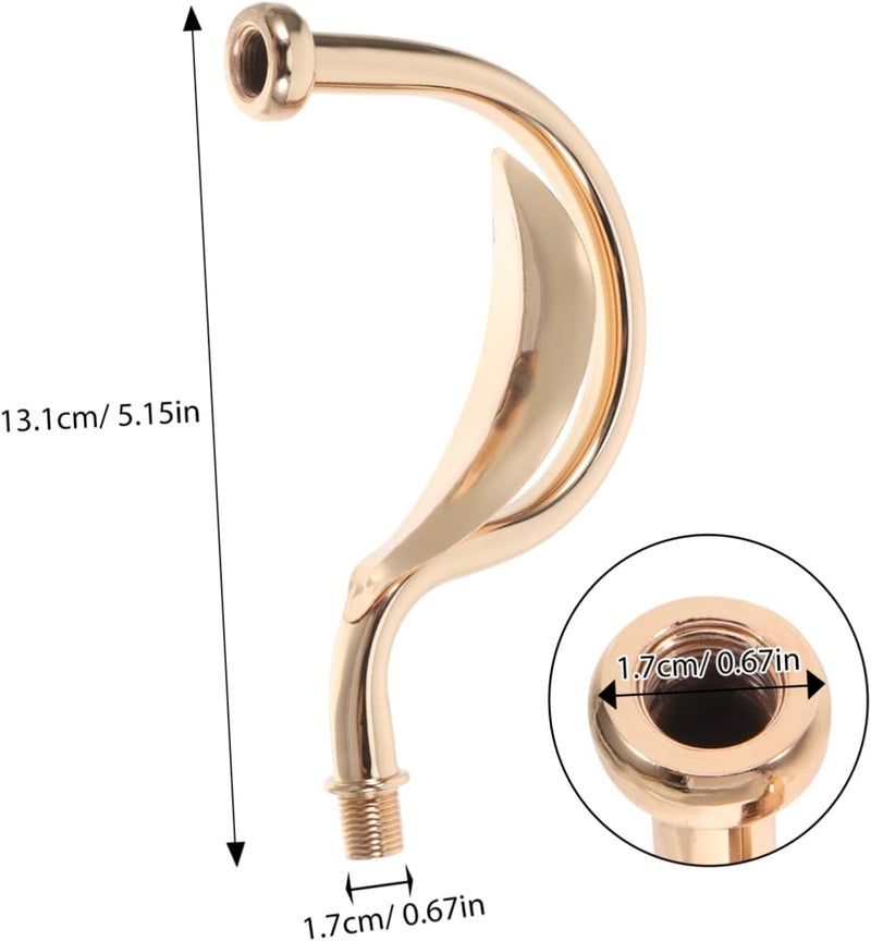 ABOOFAN Metal Curved Rod Wall Lamp Accessory Diy Lighting Fixture Parts Threaded Tube for Lamp Making Repair - Image 2