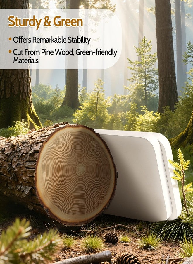 SUMGAR White Floating Shelves for Wall Mounted Shelving Unit All Pine Wood 3 Tier Large Shelf for Bedroom Living Room Office Bathroom Home Decoration Storage Plant Photo Display Modern 20in - Image 4