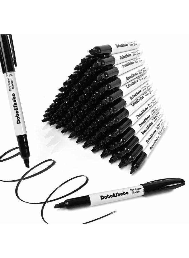 Dabo&Shobo Dry Erase Markers, （80 Count, Black,Chisel Tip）-White Board Markers/ Pens ，Very Suitable for Writing on The School、 Office 、Home Dry Erase whiteboard Mirror Glass - Image 1