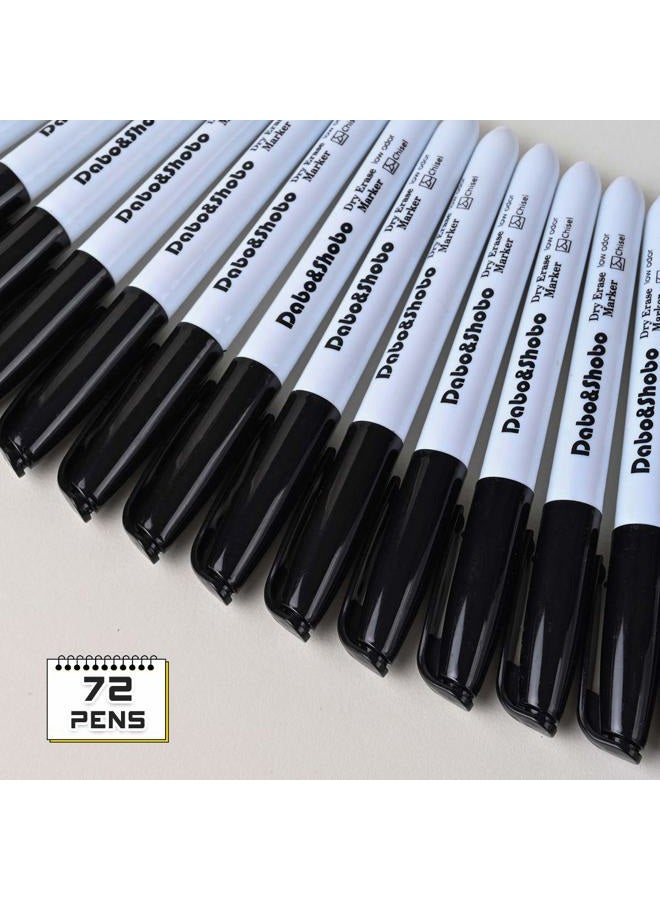Dabo&Shobo Dry Erase Markers, （80 Count, Black,Chisel Tip）-White Board Markers/ Pens ，Very Suitable for Writing on The School、 Office 、Home Dry Erase whiteboard Mirror Glass - Image 3