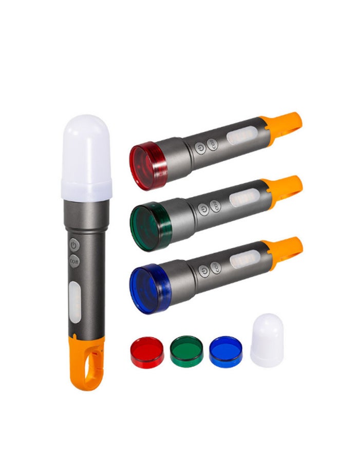 LED White Laser With Side Light Type-C Rechargeable Multifunctional Camping Aluminum Alloy Telescopic Zoom Mini Flashlight-Color:X725 White Laser  - Image 3